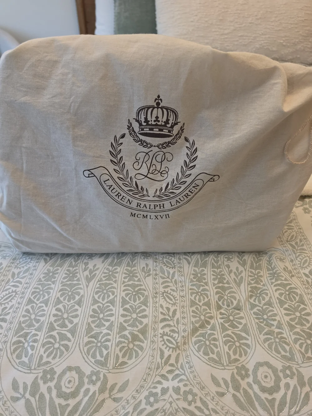 Ralph Lauren Pebbled Leather Handbag with Gold Hardware